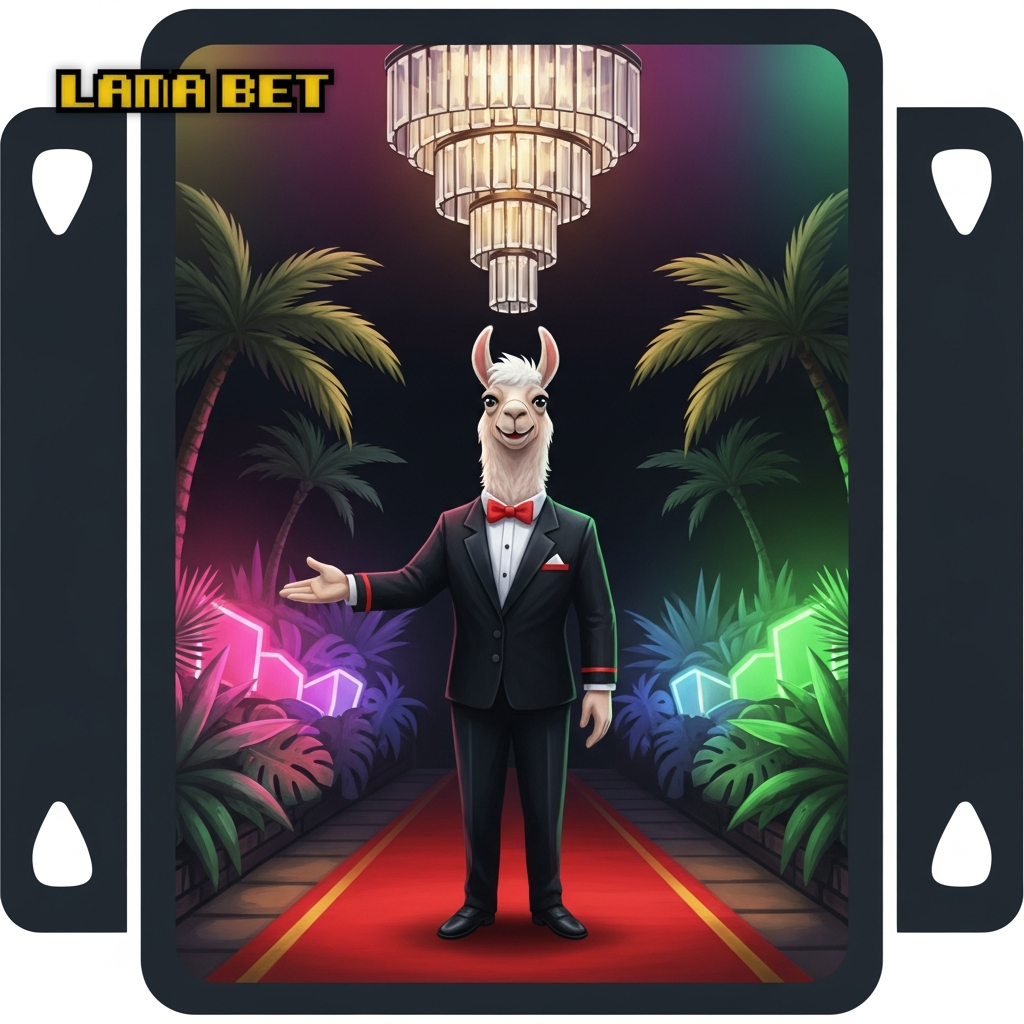 Lamabet Casino mascot in a tuxedo representing the licensed Canadian brand